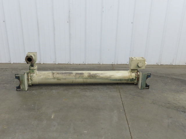 Oil Cooler Shell & Tube Heat Exchanger 2-Pass 57"L Bronze Brass