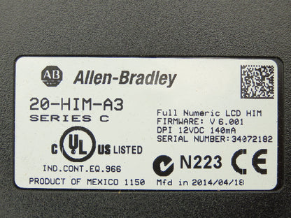 Allen Bradley 20AD3P4A0AYNANNN PowerFlex 70 Variable AC Drive VFD 2Hp 480V 3PH