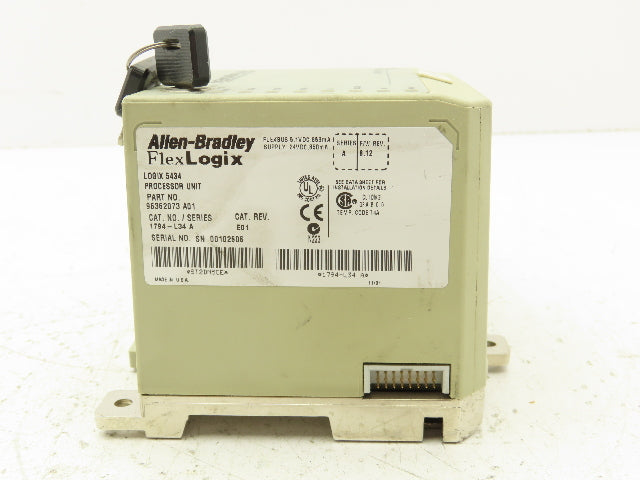 Allen Bradley 1794-L34 A Flex Logix 5434 Processor Unit  24VDC F/W REV 8.12