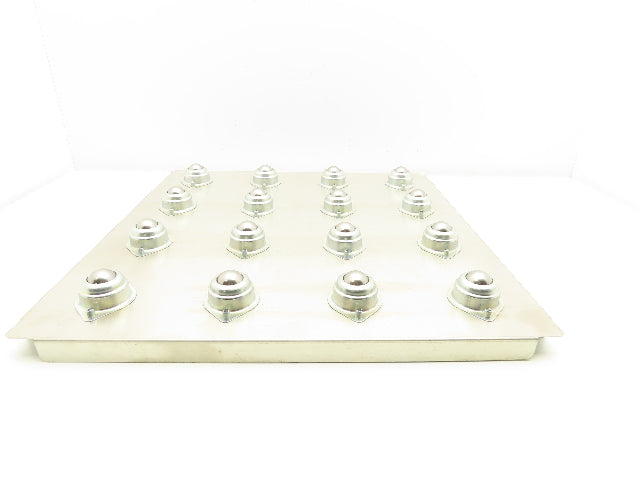 Ball Bearing Transfer Roller Conveyor Table 18x18" Stainless Drop-In 4.5" Center