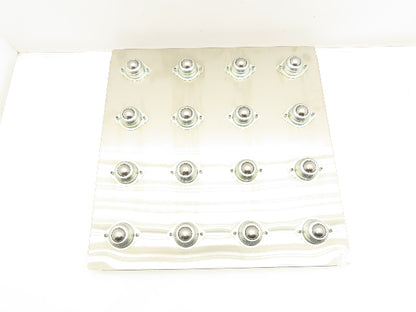 Ball Bearing Transfer Roller Conveyor Table 18x18" Stainless Drop-In 4.5" Center
