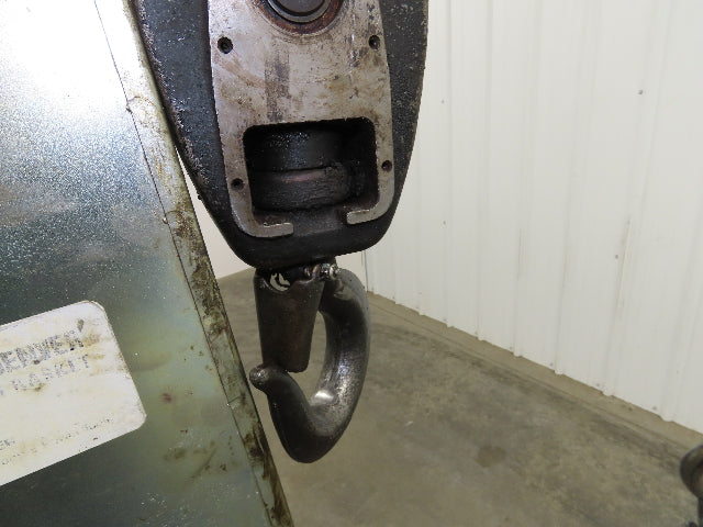 Gardner Denver 2 Ton 4000Lb Pneumatic Air Chain Hoist 11' Lift Hook Mount