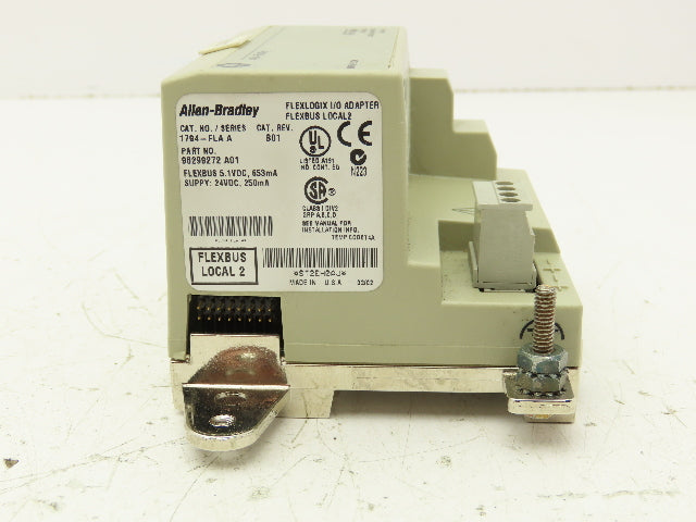 Allen Bradley 1794-FLA Flexlogix I/O Flexbus Local2 Adapter 250mA Ser A REV B01