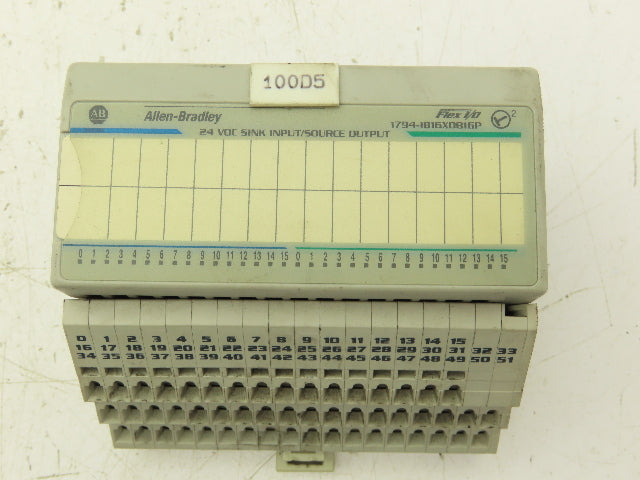 Allen Bradley 1794IB16X0B16P Flex I/O Sink Input/Source Output Ser A REV A01
