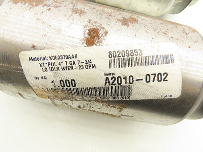 Dematic K000379AAK Belt Conveyor Steel Idler Pulley 4" Dia 7-3/4"W  Lot of 2