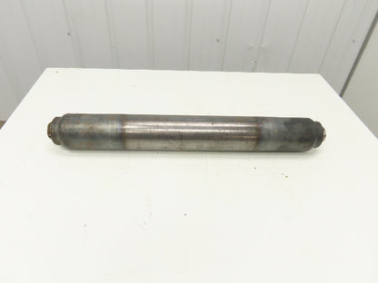 Rapistan K000306ABG Belt Conveyor Steel Idler Pulley 4" Dia 29-7/16"W