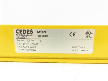 Cedes 107714 Safe2+ Safety Light Curtain Transmitter S2S-KEF1I-KH3-ACD59 360mm