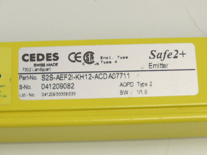 Cedes S2S-AEF2I-KH12-ACD Safe2+ Safety Light Curtain Emitter 1500mm Barrier