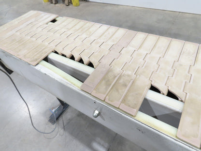 12"x 56"L Plastic Tabletop Belt Bottle Conveyor Adj Height 90VDC 200 FPM