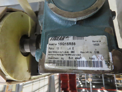 12"x 56"L Plastic Tabletop Belt Bottle Conveyor Adj Height 90VDC 200 FPM