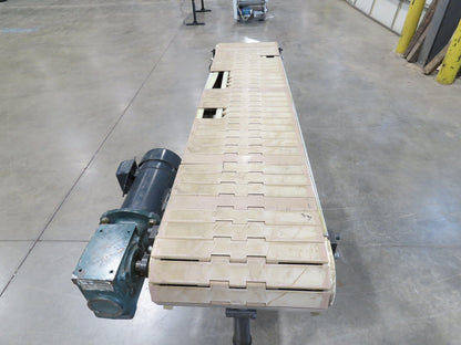 12"x 56"L Plastic Tabletop Belt Bottle Conveyor Adj Height 90VDC 200 FPM