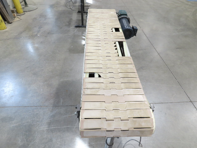 12"x 56"L Plastic Tabletop Belt Bottle Conveyor Adj Height 90VDC 200 FPM