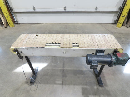 12"x 56"L Plastic Tabletop Belt Bottle Conveyor Adj Height 90VDC 200 FPM