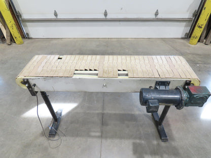 12"x 56"L Plastic Tabletop Belt Bottle Conveyor Adj Height 90VDC 200 FPM