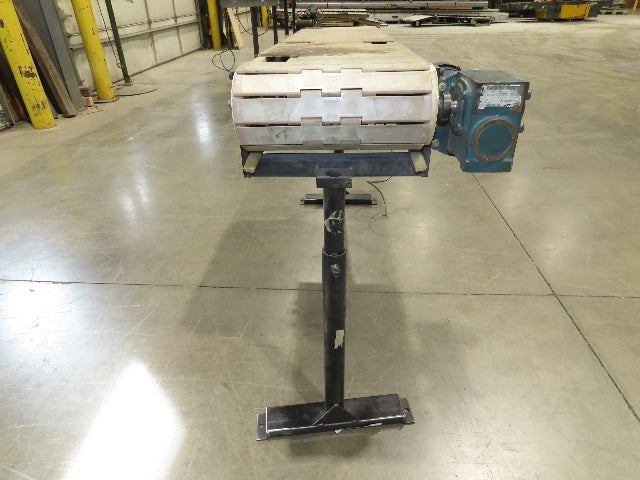 12"x 56"L Plastic Tabletop Belt Bottle Conveyor Adj Height 90VDC 190 FPM