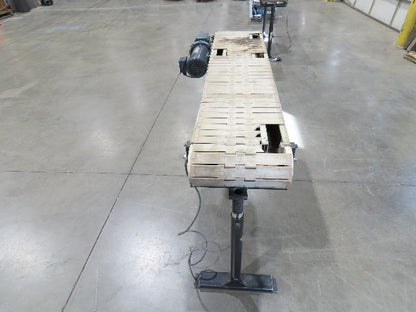 12"x 56"L Plastic Tabletop Belt Bottle Conveyor Adj Height 90VDC 190 FPM