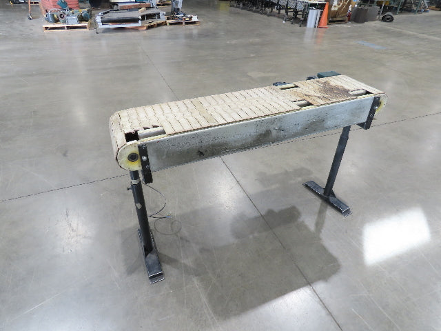 12"x 56"L Plastic Tabletop Belt Bottle Conveyor Adj Height 90VDC 190 FPM