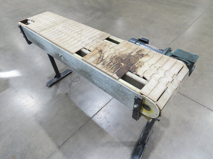 12"x 56"L Plastic Tabletop Belt Bottle Conveyor Adj Height 90VDC 190 FPM