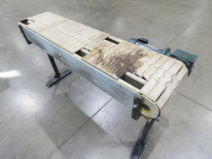 12"x 56"L Plastic Tabletop Belt Bottle Conveyor Adj Height 90VDC 190 FPM