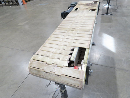 12"x 56"L Plastic Tabletop Belt Bottle Conveyor Adj Height 90VDC 190 FPM