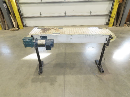 12"x 56"L Plastic Tabletop Belt Bottle Conveyor Adj Height 90VDC 190 FPM