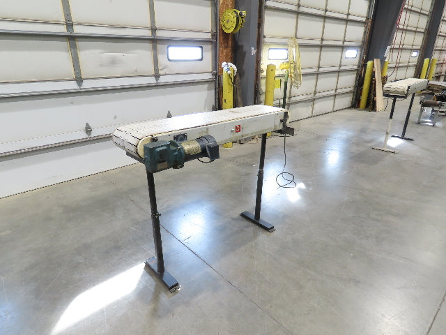 12"x 56"L Plastic Tabletop Belt Bottle Conveyor Adj Height 90VDC 200 FPM