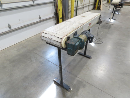 12"x 56"L Plastic Tabletop Belt Bottle Conveyor Adj Height 90VDC 200 FPM