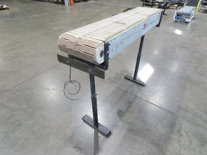 12"x 56"L Plastic Tabletop Belt Bottle Conveyor Adj Height 90VDC 200 FPM