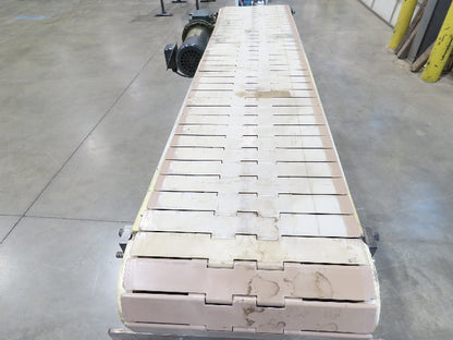 12"x 56"L Plastic Tabletop Belt Bottle Conveyor Adj Height 90VDC 200 FPM