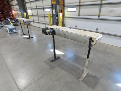 12"x 56"L Plastic Tabletop Belt Bottle Conveyor Adj Height 90VDC 230 FPM