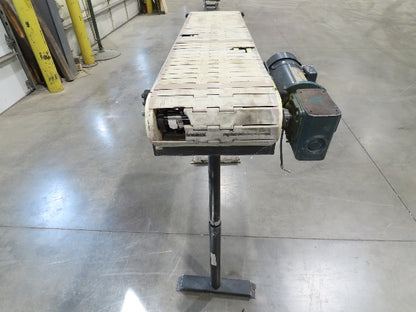 12"x 56"L Plastic Tabletop Belt Bottle Conveyor Adj Height 90VDC 230 FPM