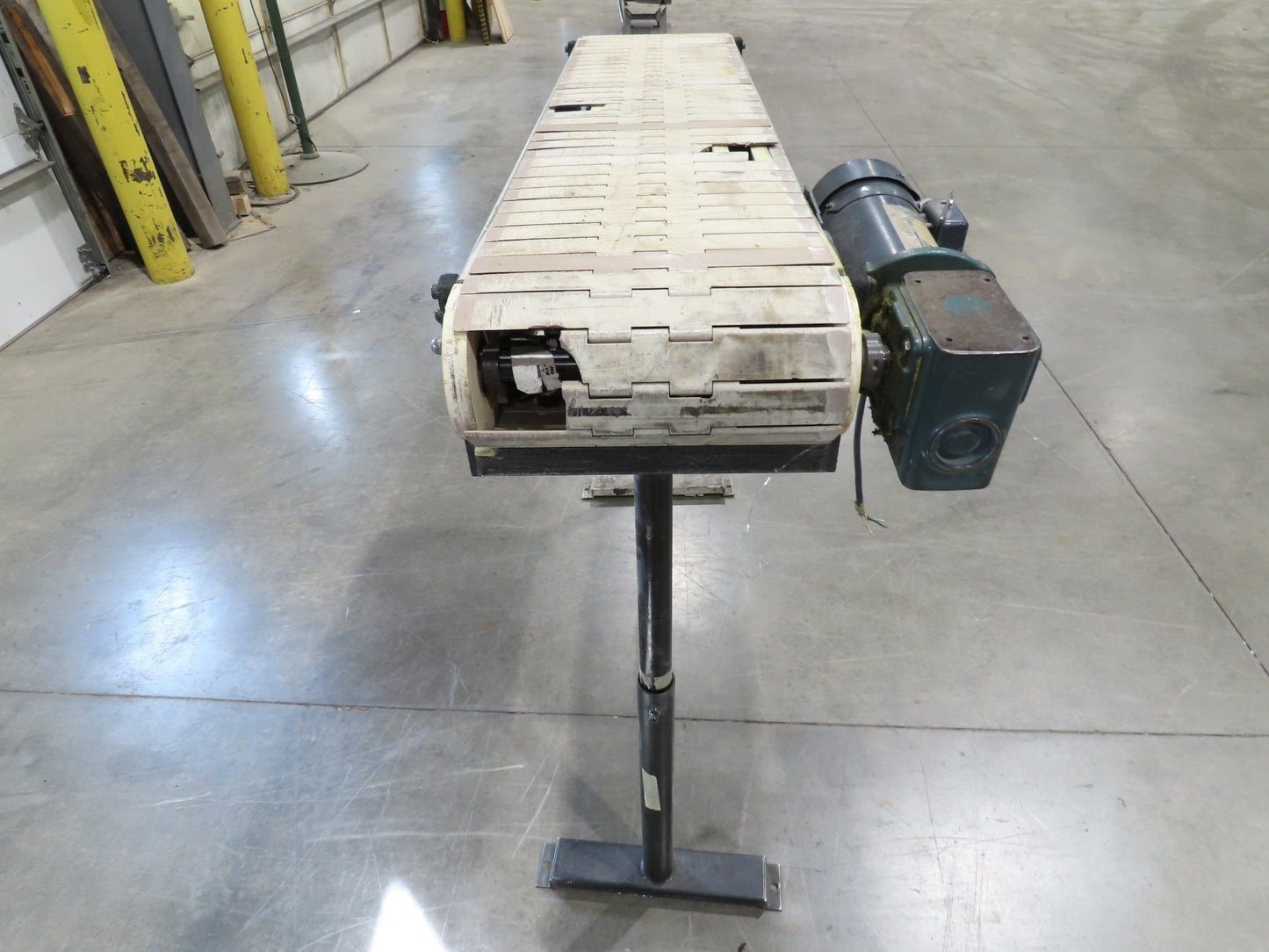 12"x 56"L Plastic Tabletop Belt Bottle Conveyor Adj Height 90VDC 230 FPM