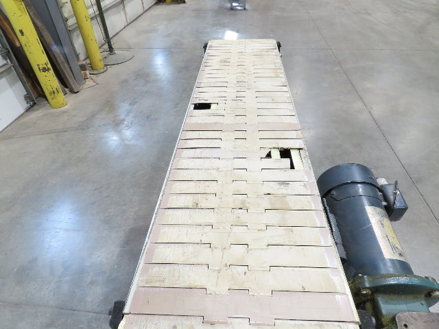 12"x 56"L Plastic Tabletop Belt Bottle Conveyor Adj Height 90VDC 230 FPM