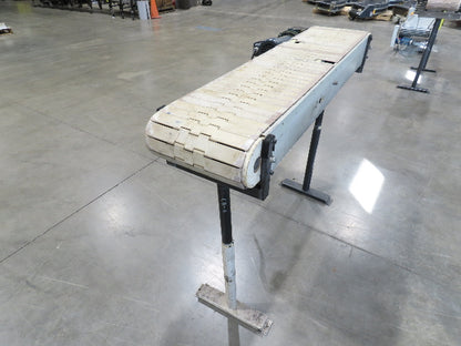 12"x 56"L Plastic Tabletop Belt Bottle Conveyor Adj Height 90VDC 230 FPM