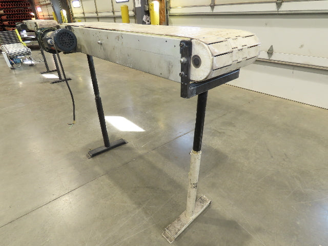 12"x 56"L Plastic Tabletop Belt Bottle Conveyor Adj Height 90VDC 230 FPM