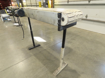 12"x 56"L Plastic Tabletop Belt Bottle Conveyor Adj Height 90VDC 230 FPM