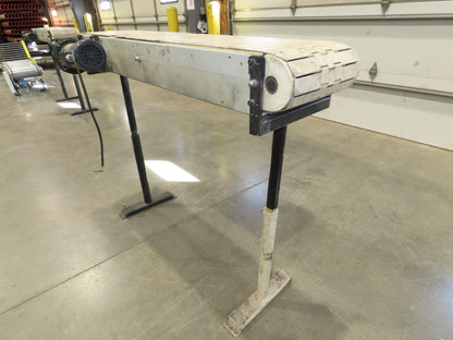 12"x 56"L Plastic Tabletop Belt Bottle Conveyor Adj Height 90VDC 230 FPM