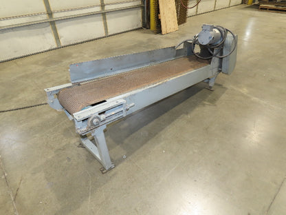 14"x 74" Incline Conveyor 10" Grip Top Belt 115V Variable Speed Belt Drive