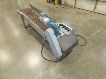14"x 74" Incline Conveyor 10" Grip Top Belt 115V Variable Speed Belt Drive