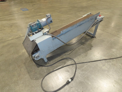 14"x 74" Incline Conveyor 10" Grip Top Belt 115V Variable Speed Belt Drive