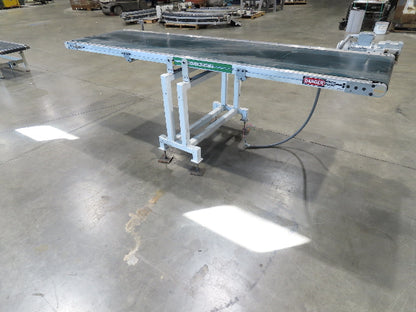 Gammerler 28"x8' 5" Slider Bed Conveyor 22" Flat Belt 125 FPM 480V Low Profile