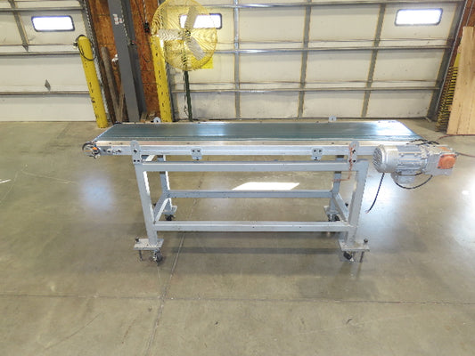 Gammerler 20"x 81"L Slider Bed Conveyor 14" Flat Belt 285 FPM 480V Low Profile