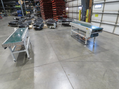 Buhrt 18"x 77" Slider Bed Conveyor 16" Flat Belt 460V RH Belt Drive 250 FPM