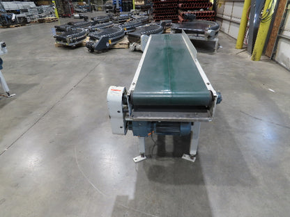 Buhrt 18"x 77" Slider Bed Conveyor 16" Flat Belt 460V RH Belt Drive 250 FPM