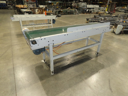 Buhrt 18"x 77" Slider Bed Conveyor 16" Flat Belt 460V RH Belt Drive 250 FPM