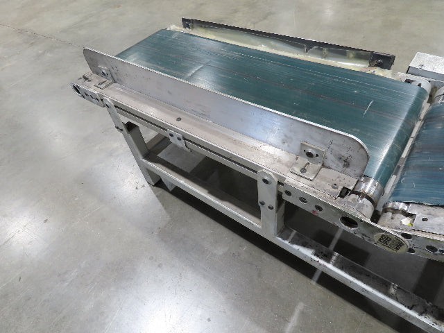 Gammerler 20"x 7' 6" Slider Bed Conveyor Flat to Incline 14" Belt 280 FPM 480V