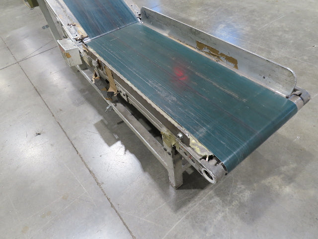 Gammerler 20"x 7' 6" Slider Bed Conveyor Flat to Incline 14" Belt 280 FPM 480V