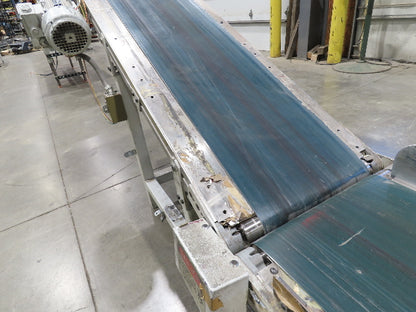 Gammerler 20"x 7' 6" Slider Bed Conveyor Flat to Incline 14" Belt 280 FPM 480V