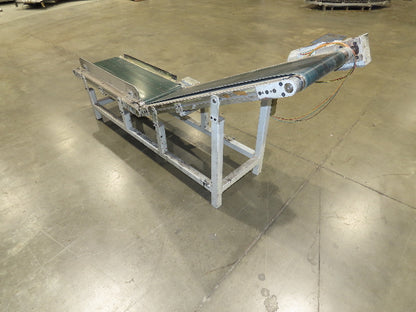 Gammerler 20"x 7' 6" Slider Bed Conveyor Flat to Incline 14" Belt 280 FPM 480V