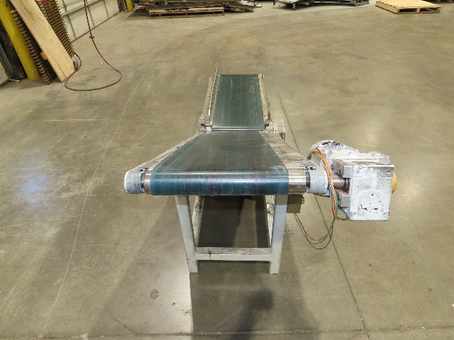 Gammerler 20"x 7' 6" Slider Bed Conveyor Flat to Incline 14" Belt 280 FPM 480V